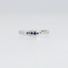 Blue Sapphire and Diamond Accent Textured Snake Ring in 10K White Gold